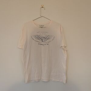 Ralph Lauren Cream Graphic T-Shirt, Mens XXL